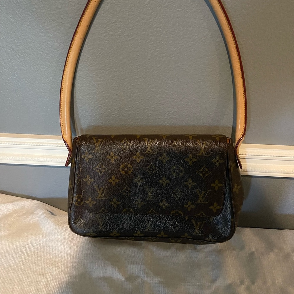 Brown Classic Monogram Shoulder Bag